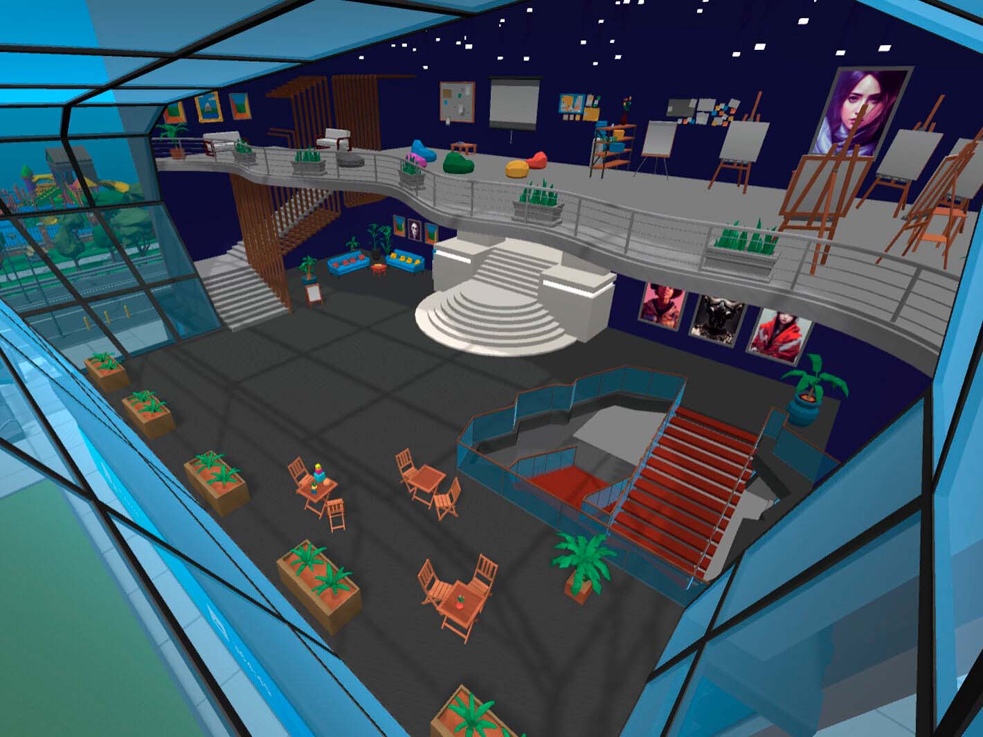 Зал в метавселенной Eye